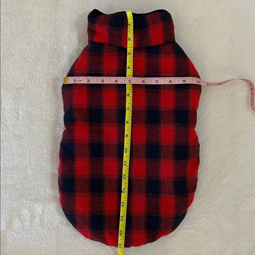 Red and Black Plaid Dog Jacket
